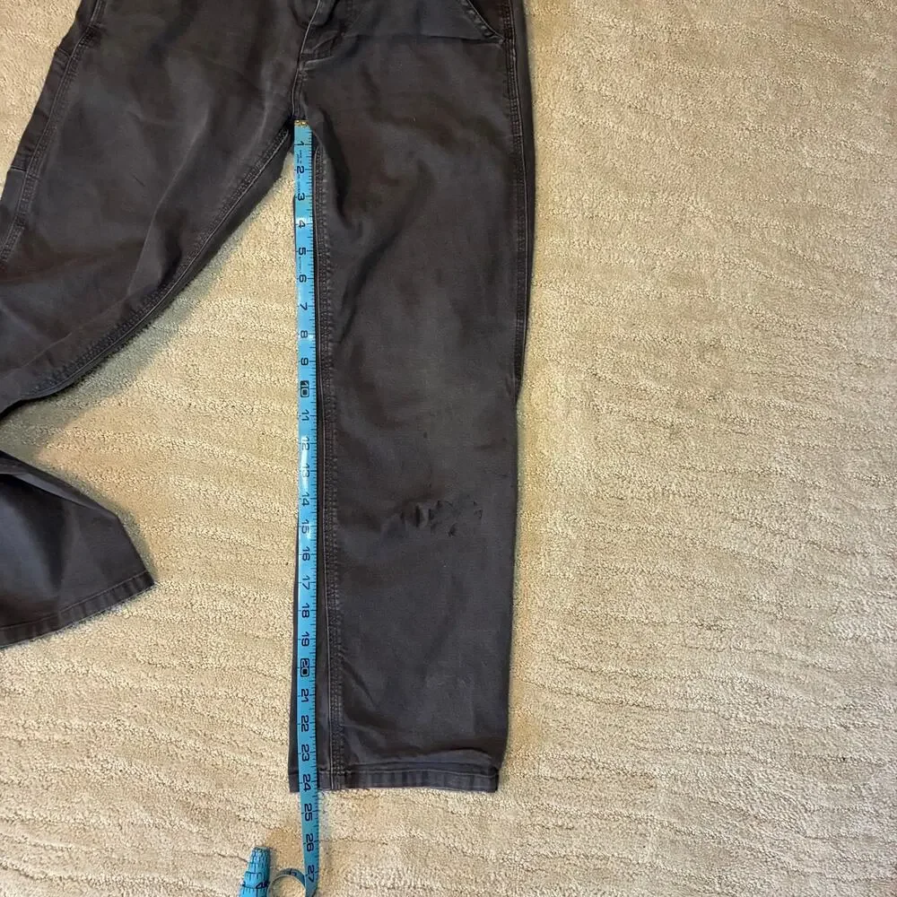 Boys 12 Carhartt Painter Canvas Pants Workwear, Worn In, Industrial, Blue Collar